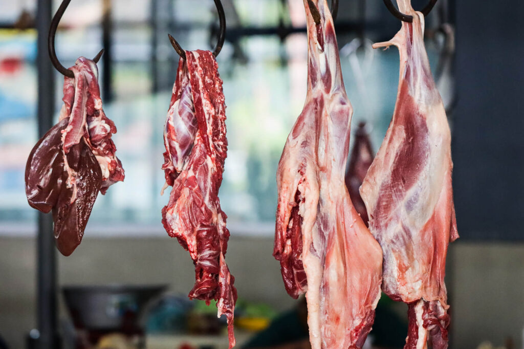 hangin meat carcass