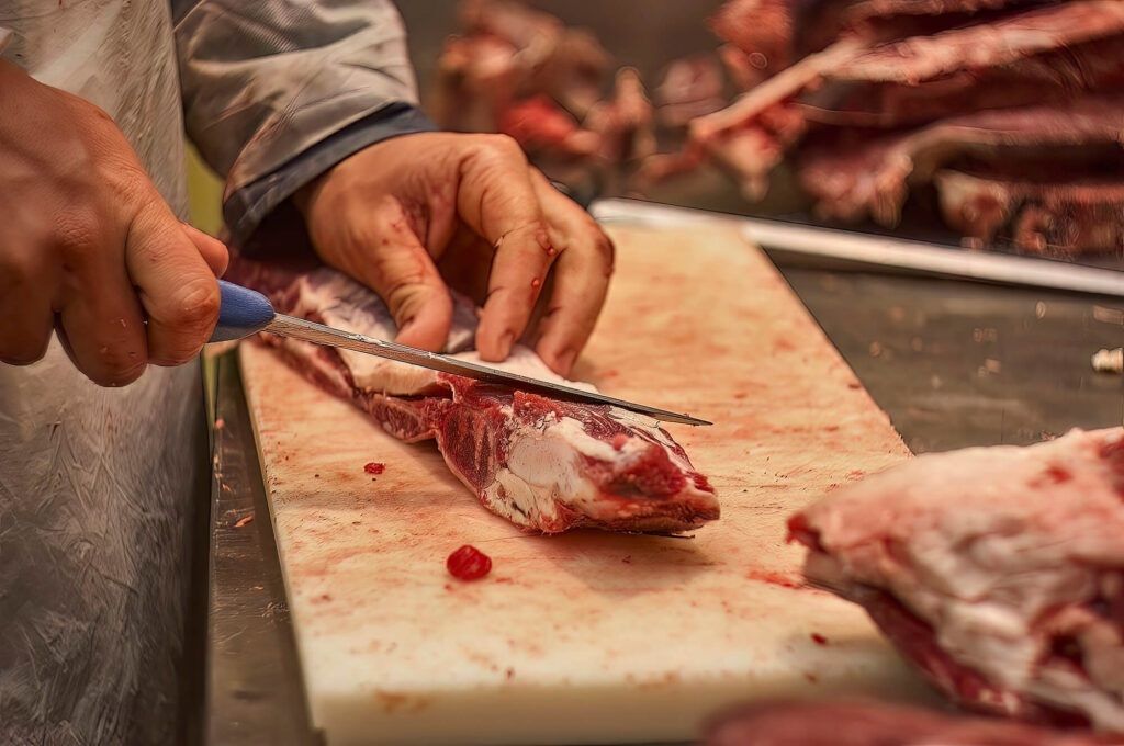 Slicing meat